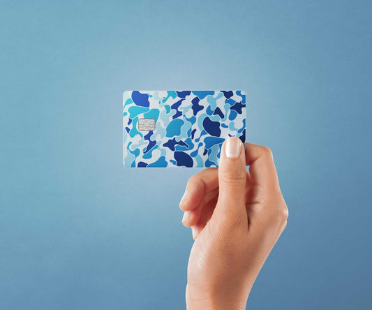 Ape Camo Blue Design | Credit Card Sticker | Small Chip | Credit Card Skin