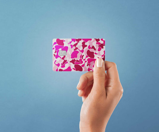 Ape Camo Pink Design | Credit Card Sticker | Small Chip | Credit Card Skin