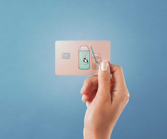 Assam Milk Tea Design | Credit Card Sticker | Small Chip | Credit Card Skin
