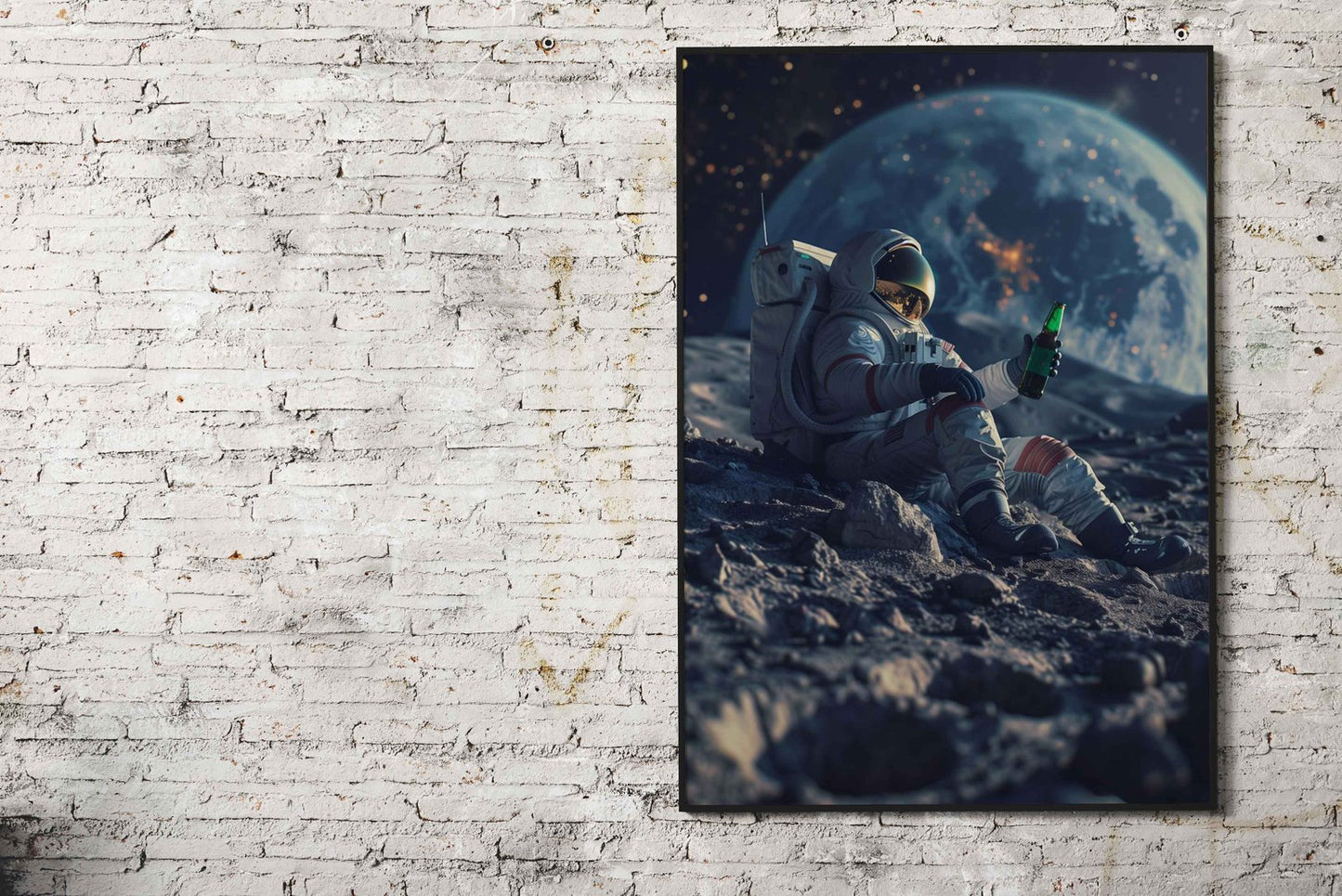 astronaut with Gas juice Asian Style Poster | Wall Art for Home & Office | High-Quality Print