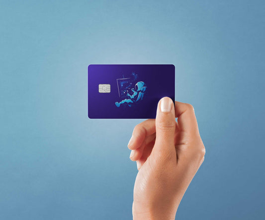 Astronaut Canvas Design | Credit Card Sticker | Small Chip | Credit Card Skin