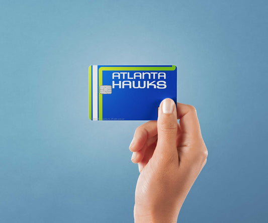 Atlanta Hawks Away Hardwood Classics Design | Credit Card Sticker | Small Chip | Credit Card Skin