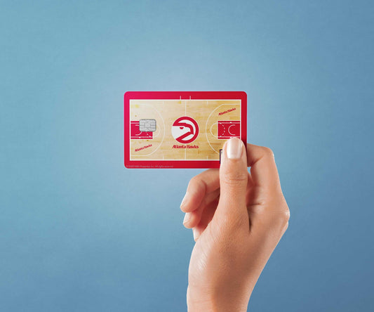 Atlanta Hawks Retro Courtside Hardwood Classics Design | Credit Card Sticker | Small Chip | Credit Card Skin