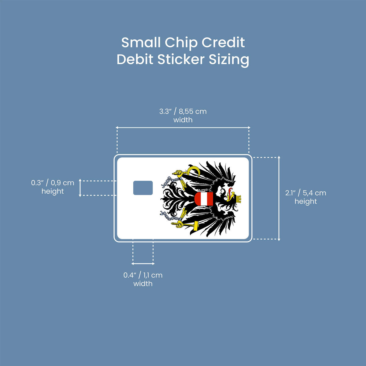 Austria Eagle - Premium Vinyl Credit Card Skin Cover by Wonderwallsboutique
