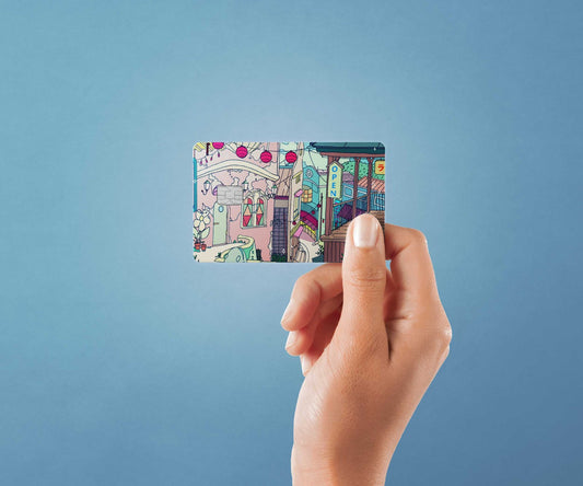 Away Chill Design | Credit Card Sticker | Small Chip | Credit Card Skin