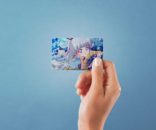 Ayaka Keep Your Eyes on Me Design | Credit Card Sticker | Small Chip | Credit Card Skin