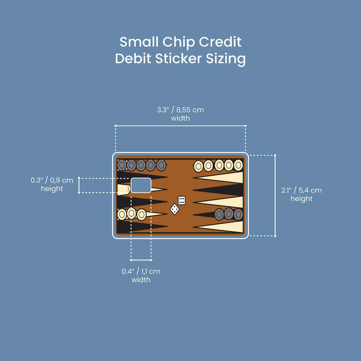 Backgammon - Premium Vinyl Credit Card Skin Cover by Wonderwallsboutique