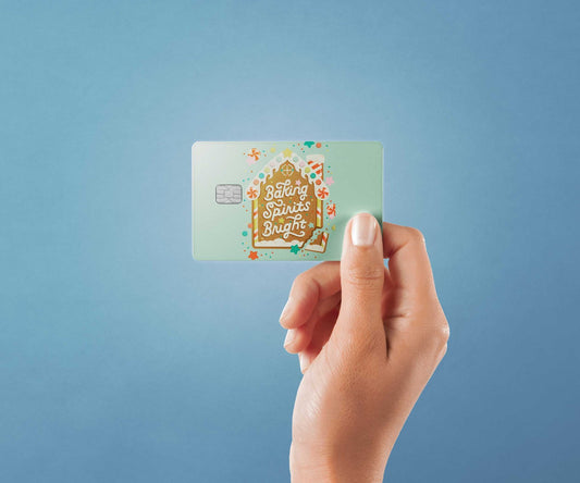 Baking Spirits Bright Design | Credit Card Sticker | Small Chip | Credit Card Skin