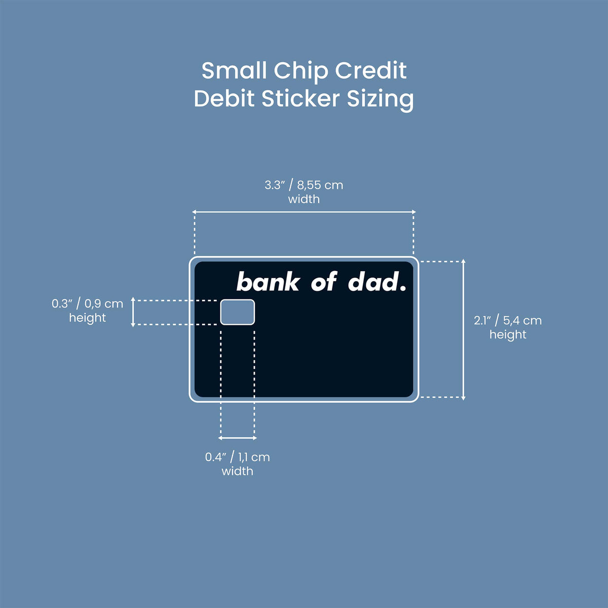 Bank Of Dad - Premium Vinyl Credit Card Skin Cover by Wonderwallsboutique