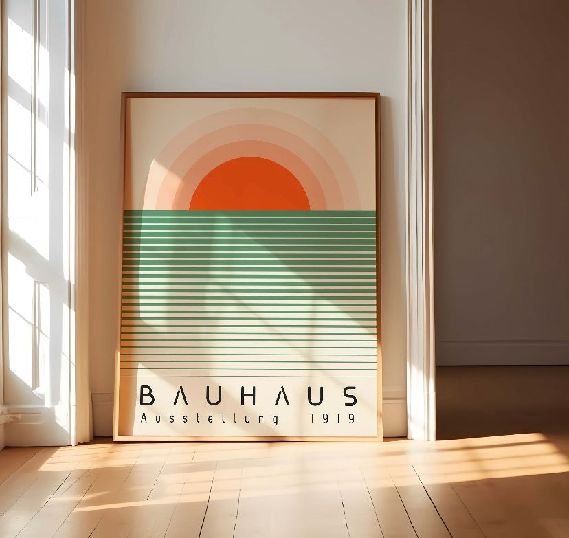 Bauhaus-Inspired Minimalist Sun Artwork