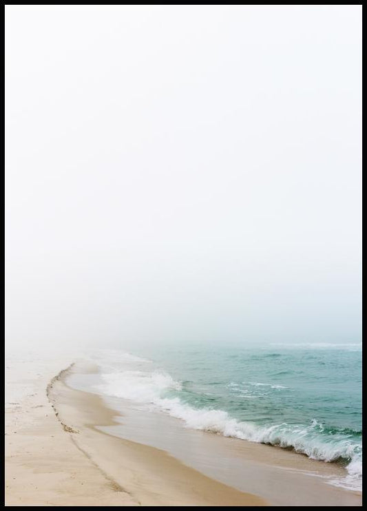 Watercolor beach walk poster for nursery and home wall decor.