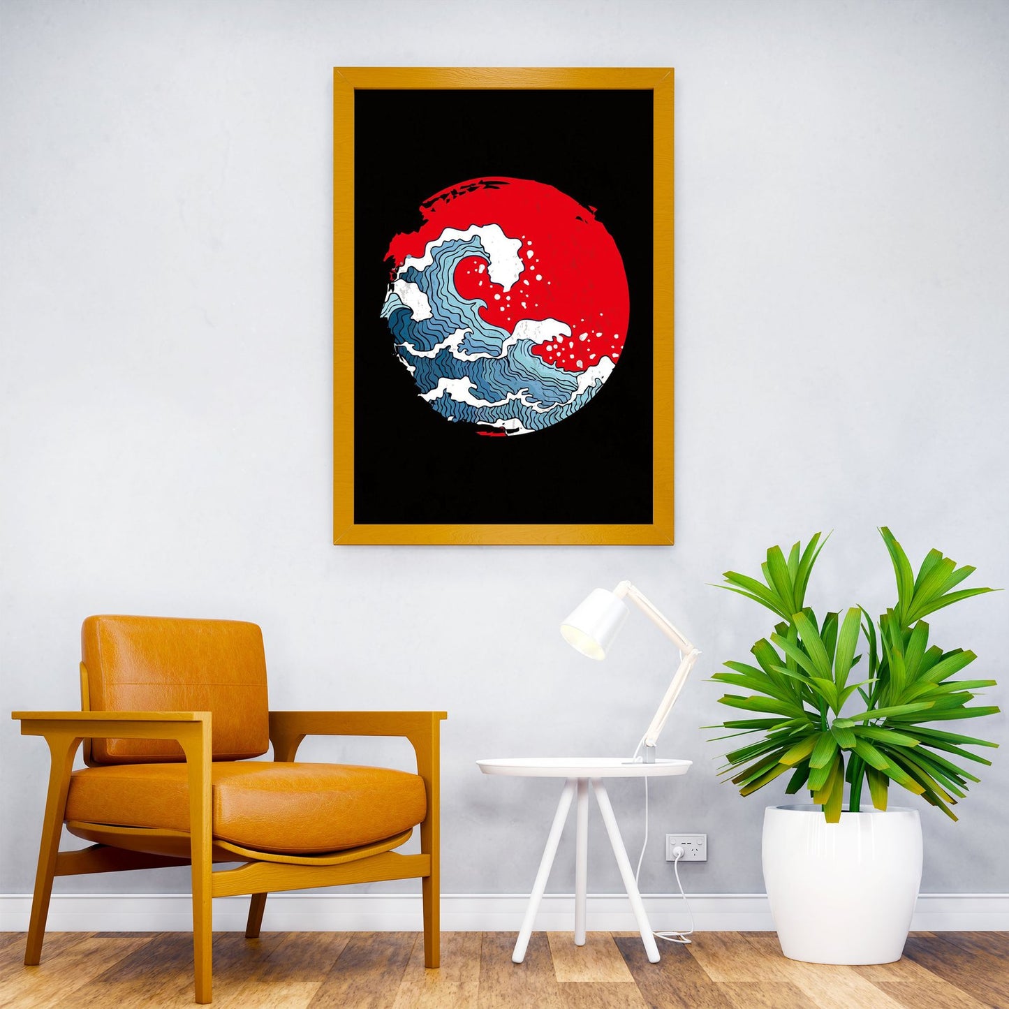 beach waves Asian Style Poster | Wall Art for Home & Office | High-Quality Print