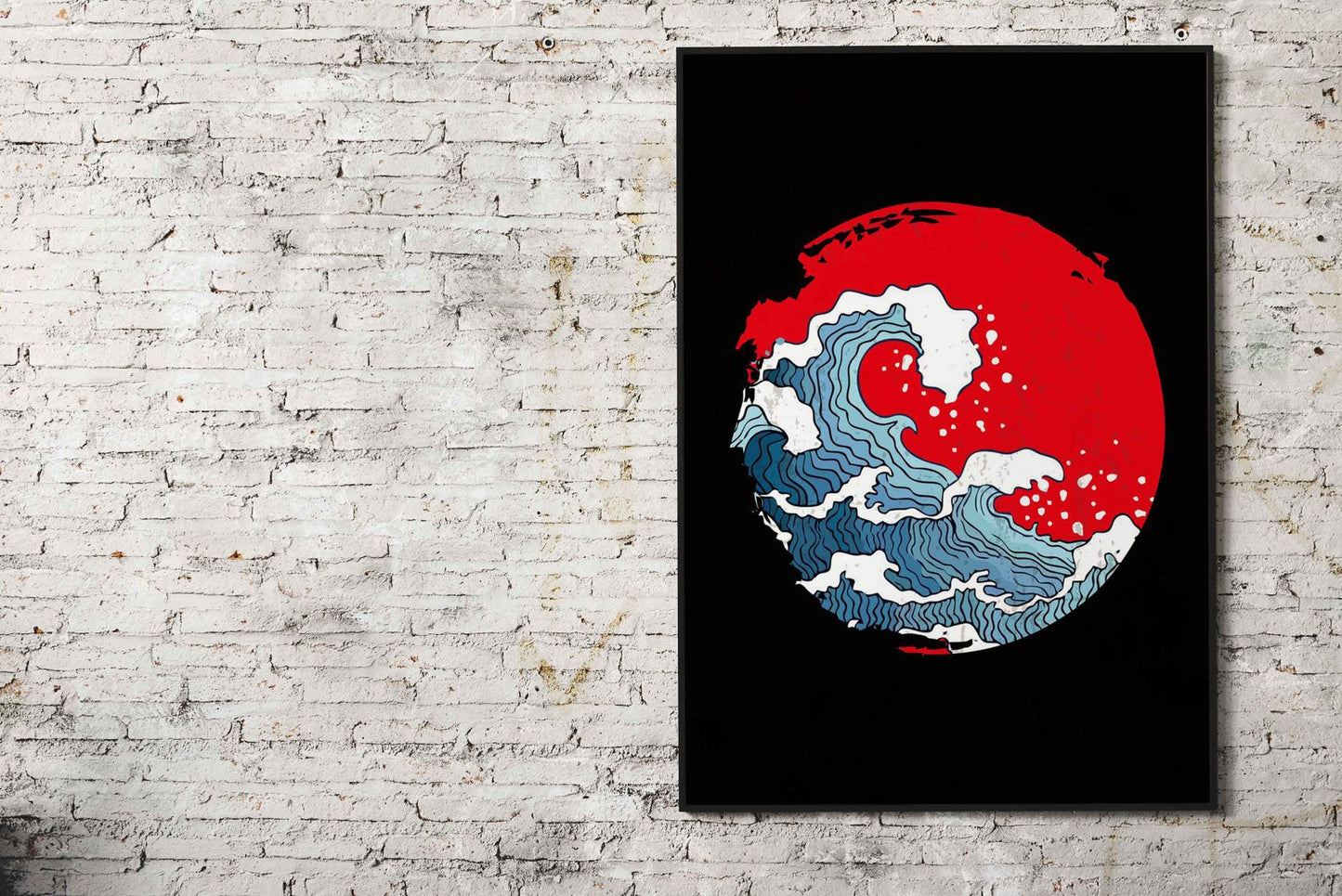 beach waves Asian Style Poster | Wall Art for Home & Office | High-Quality Print