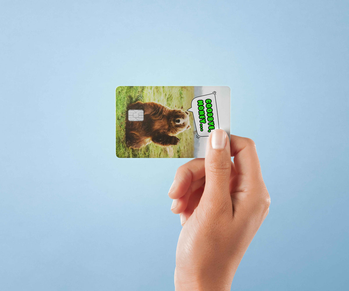 Bear Weaving - Premium Vinyl Credit Card Skin Cover by Wonderwallsboutique