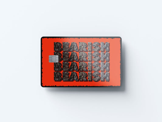 Bearish Design | Credit Card Sticker | Small Chip | Credit Card Skin