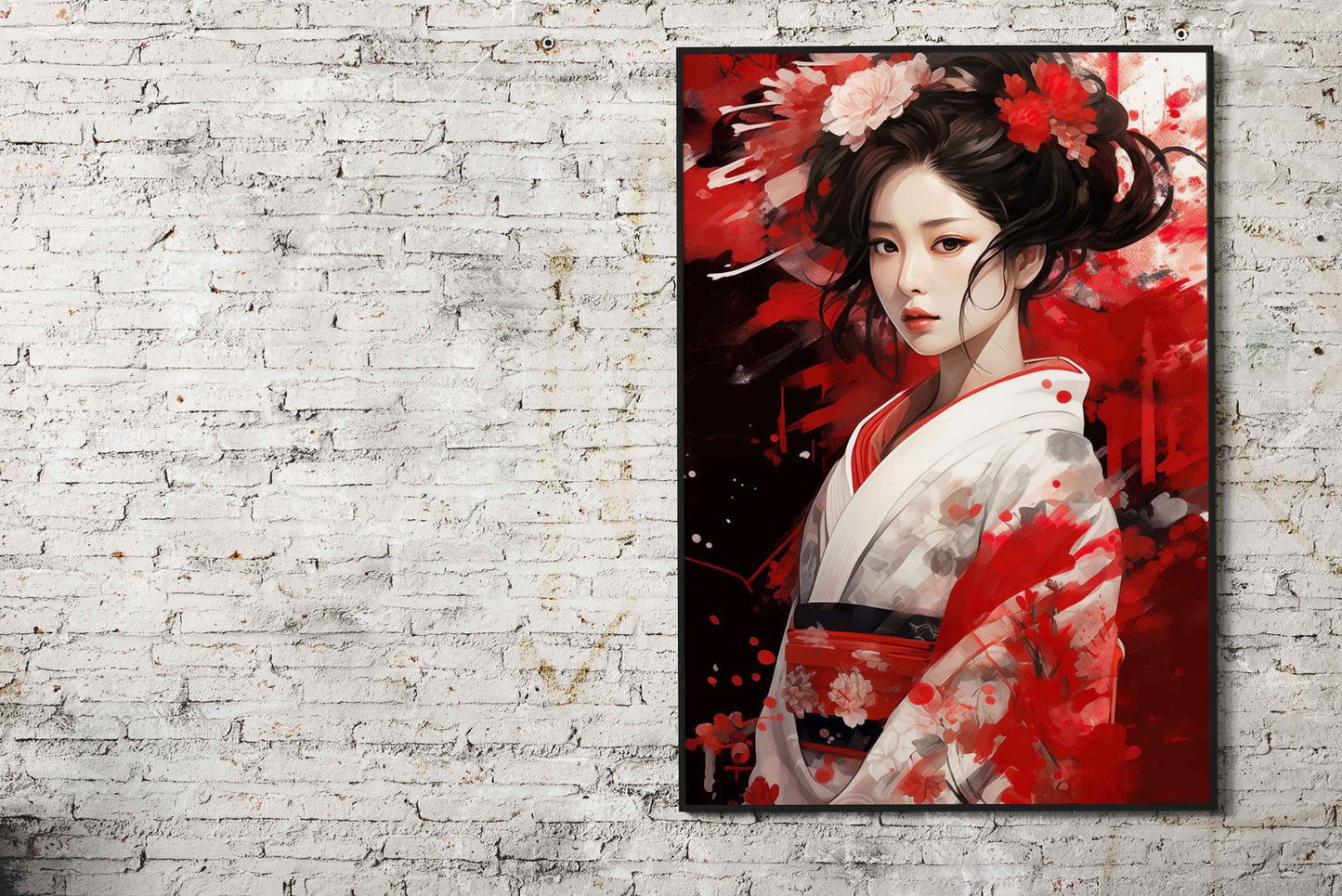 beautiful japanese geisha Asian Style Poster | Wall Art for Home & Office | High-Quality Print