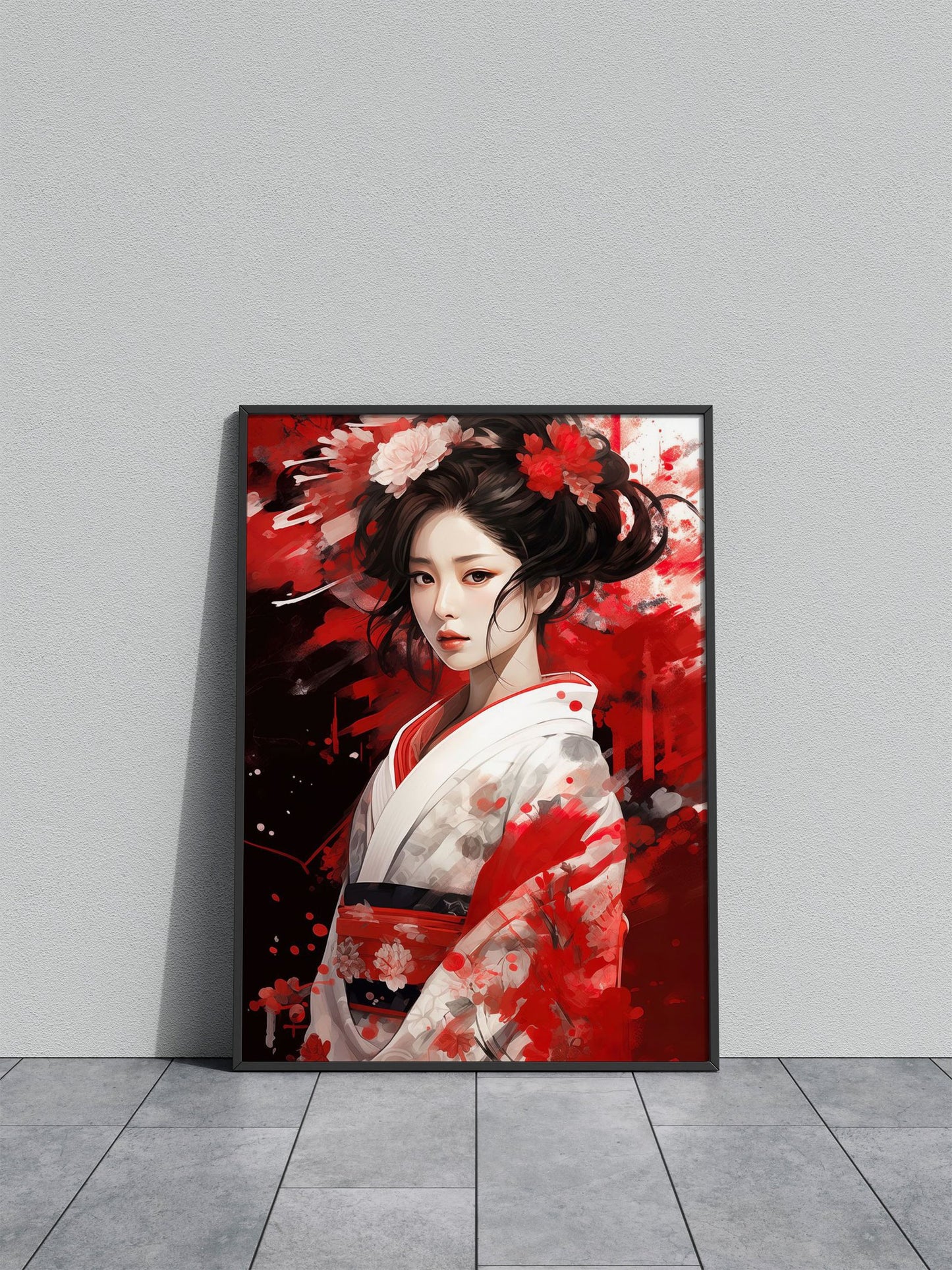 beautiful japanese geisha Asian Style Poster | Wall Art for Home & Office | High-Quality Print