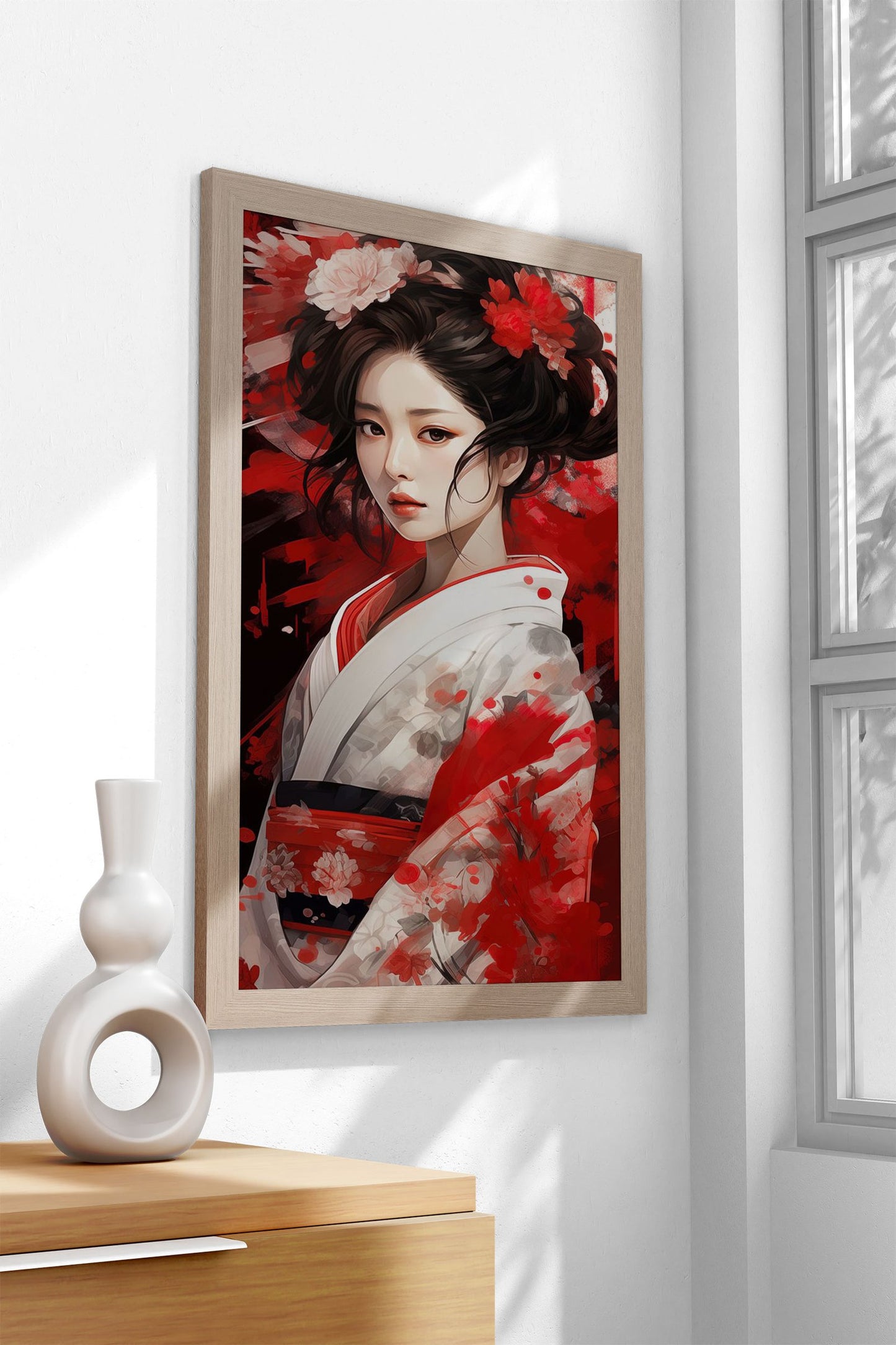 beautiful japanese geisha Asian Style Poster | Wall Art for Home & Office | High-Quality Print