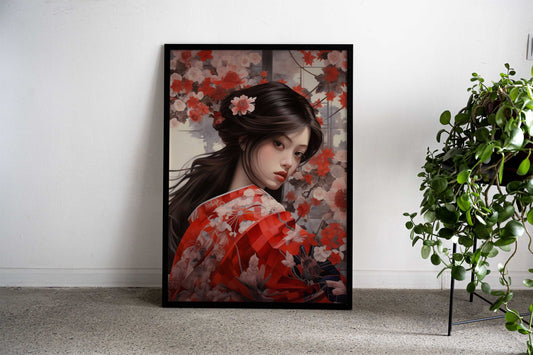 beautiful japanese woman Asian Style Poster | Wall Art for Home & Office | High-Quality Print