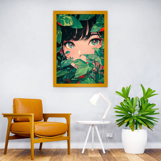 behind the leaves Asian Style Poster | Wall Art for Home & Office | High-Quality Print