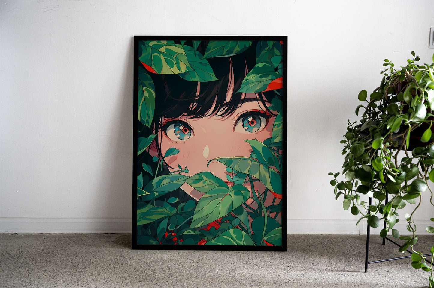 behind the leaves Asian Style Poster | Wall Art for Home & Office | High-Quality Print