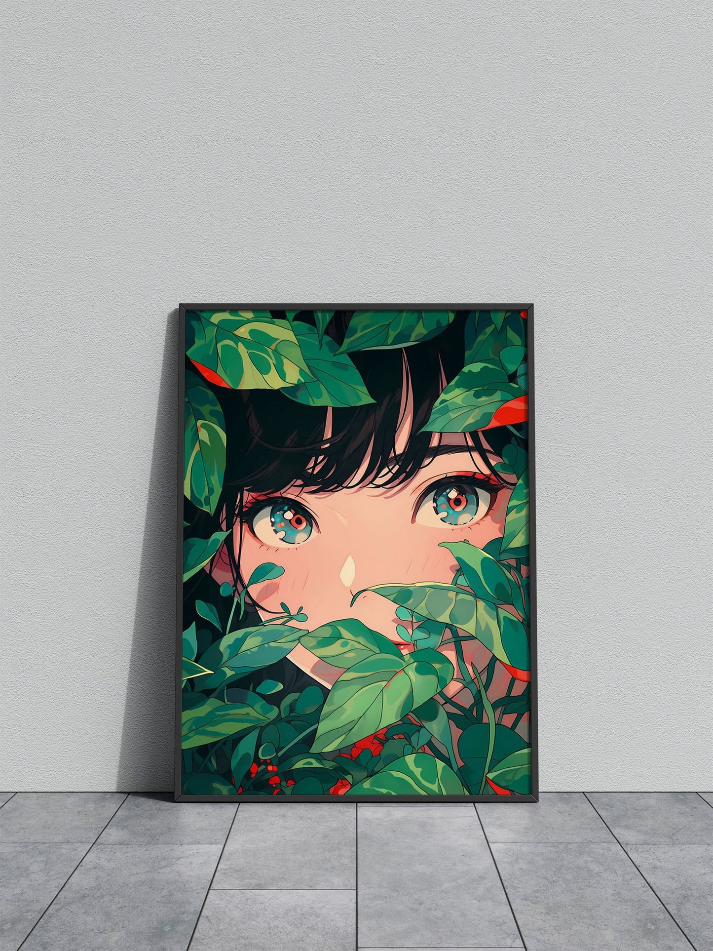 behind the leaves Asian Style Poster | Wall Art for Home & Office | High-Quality Print