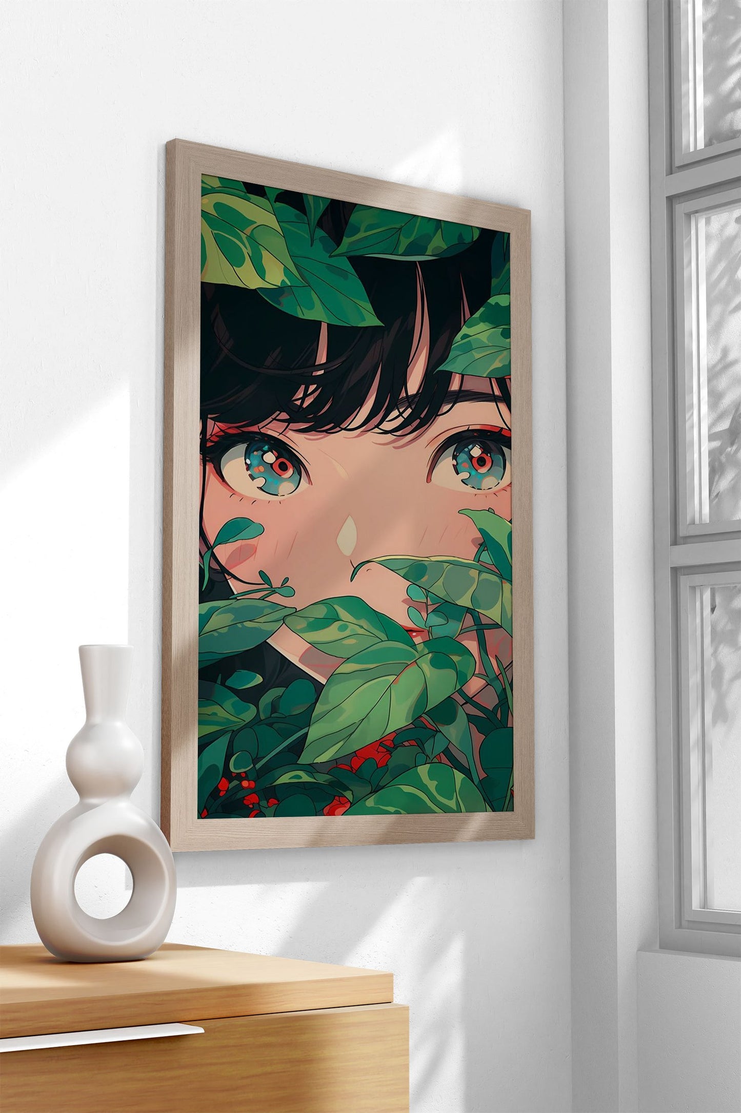 behind the leaves Asian Style Poster | Wall Art for Home & Office | High-Quality Print
