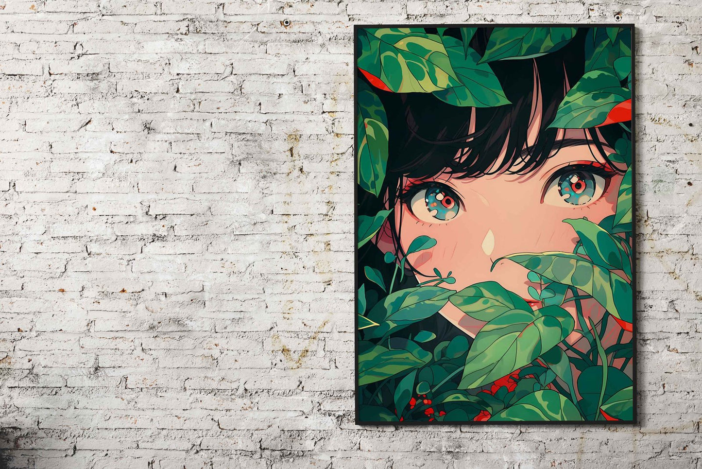 behind the leaves Asian Style Poster | Wall Art for Home & Office | High-Quality Print