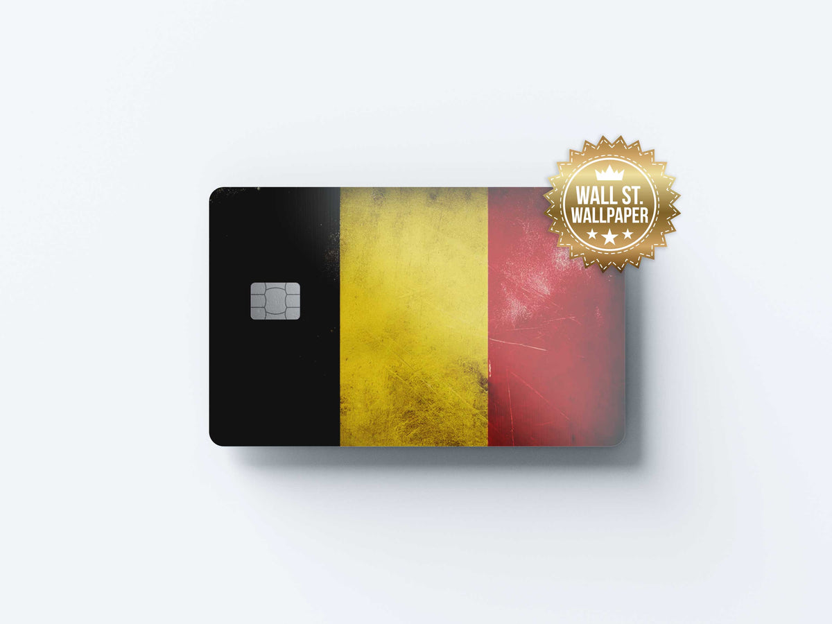 Belgium Flag - Premium Vinyl Credit Card Skin Cover by Wonderwallsboutique