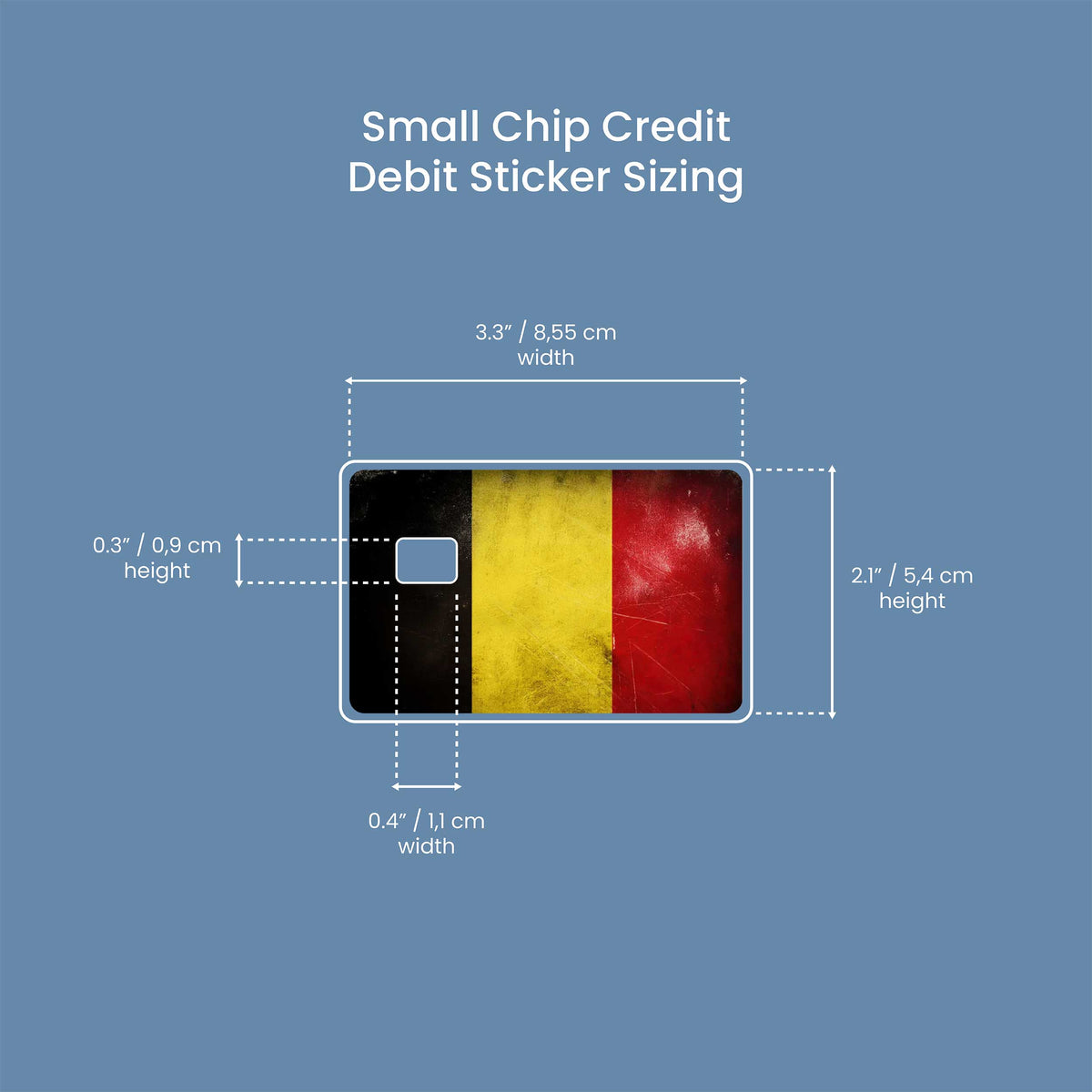 Belgium Flag - Premium Vinyl Credit Card Skin Cover by Wonderwallsboutique
