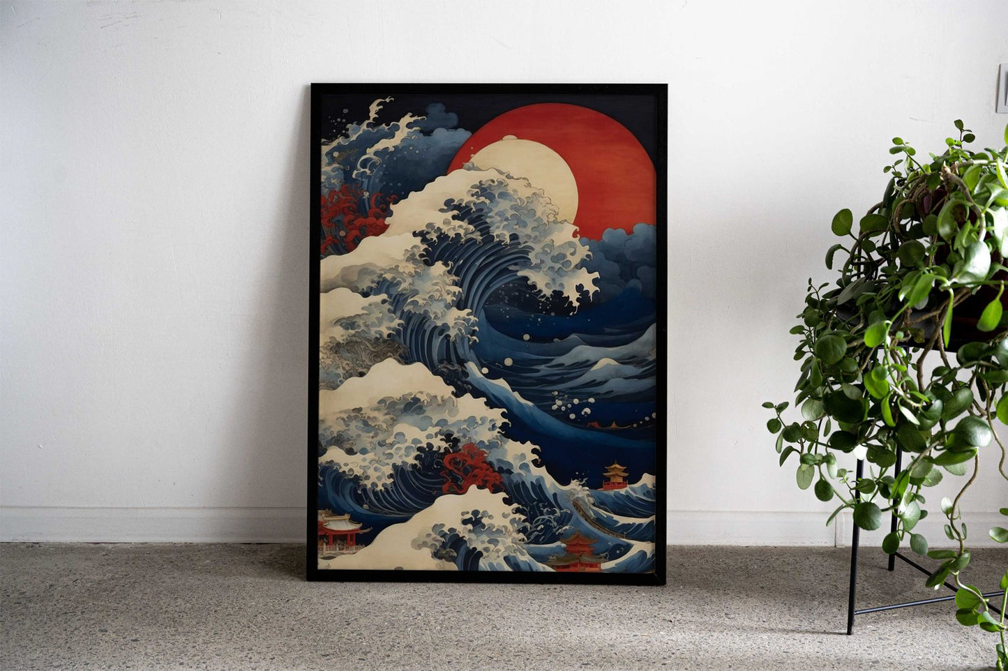 big wave anime Asian Style Poster | Wall Art for Home & Office | High-Quality Print