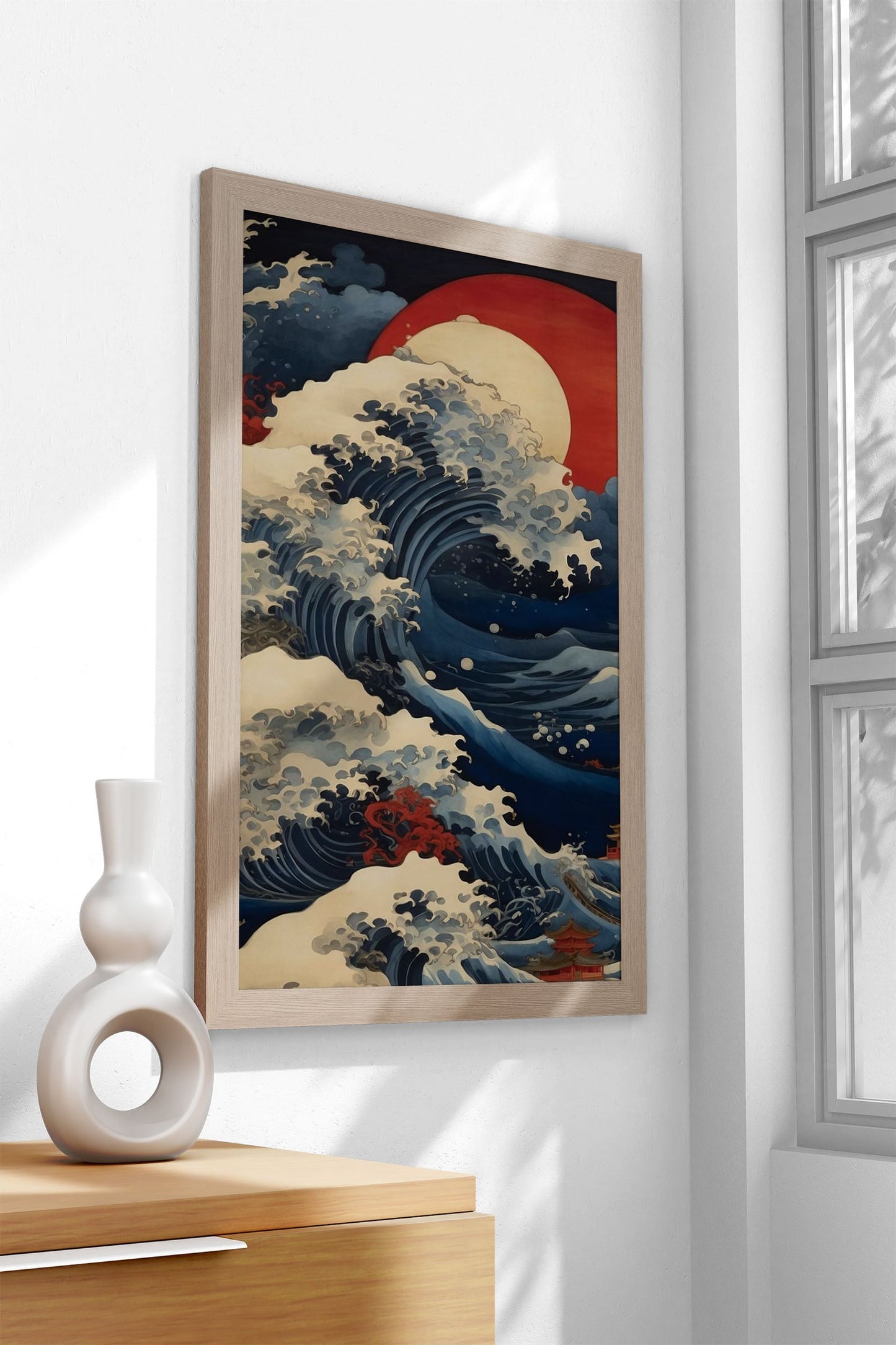big wave anime Asian Style Poster | Wall Art for Home & Office | High-Quality Print