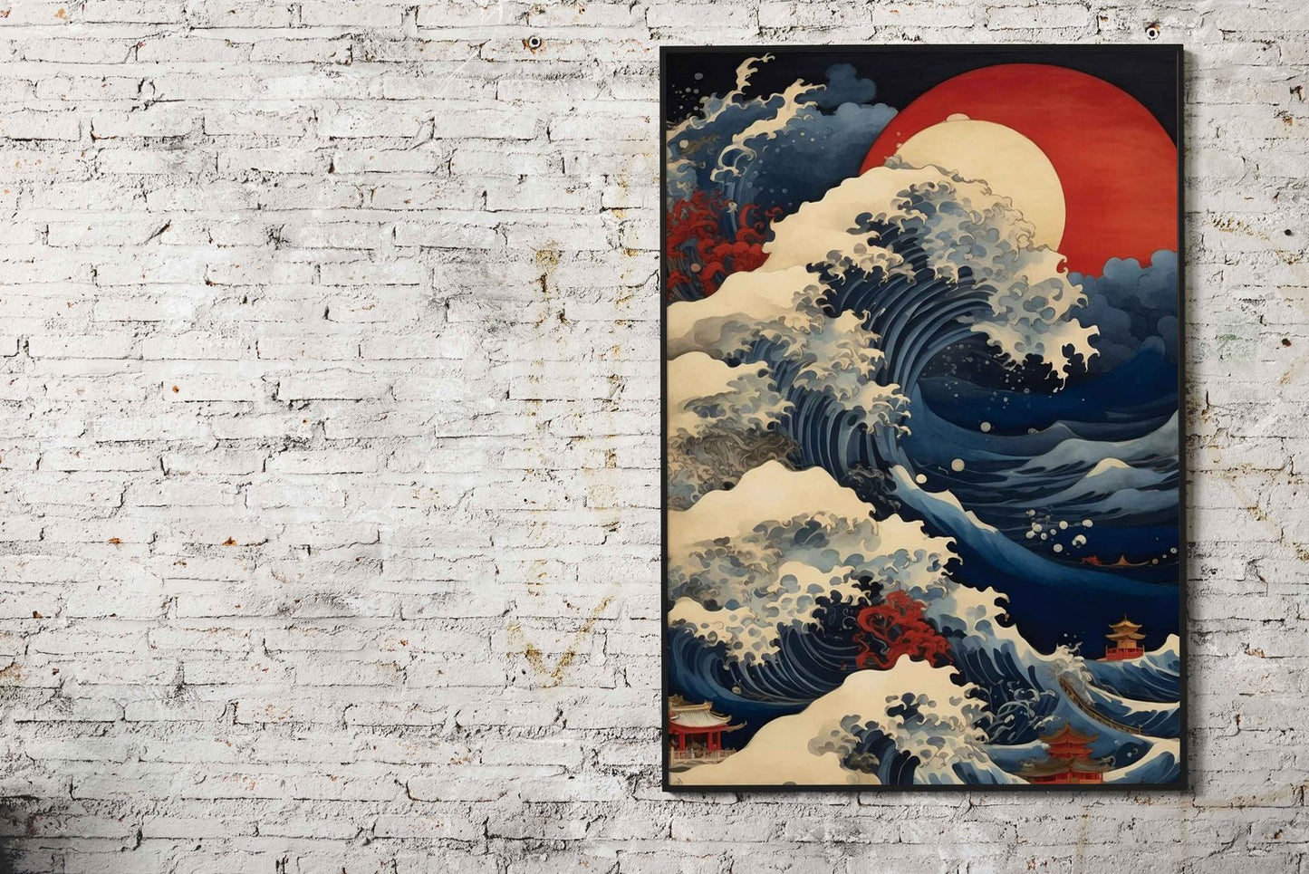 big wave anime Asian Style Poster | Wall Art for Home & Office | High-Quality Print