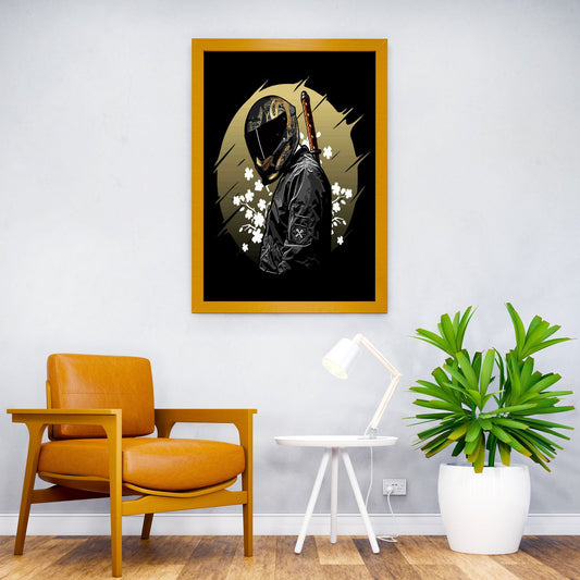 biker and katana print Asian Style Poster | Wall Art for Home & Office | High-Quality Print