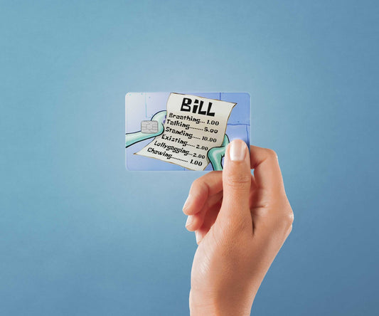 Bill Design | Credit Card Sticker | Small Chip | Credit Card Skin
