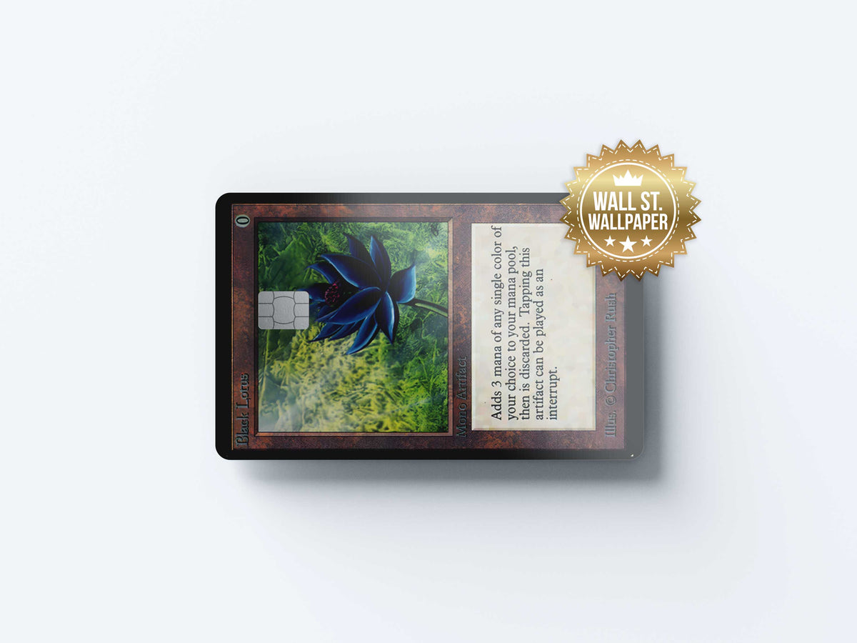 Black Lotus - Premium Vinyl Credit Card Skin Cover by Wonderwallsboutique