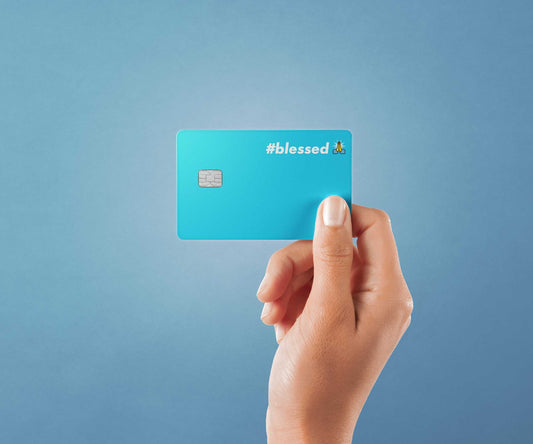 Watercolor blessed design | credit card sticker | small chip | credit card skin for nursery and home wall decor.