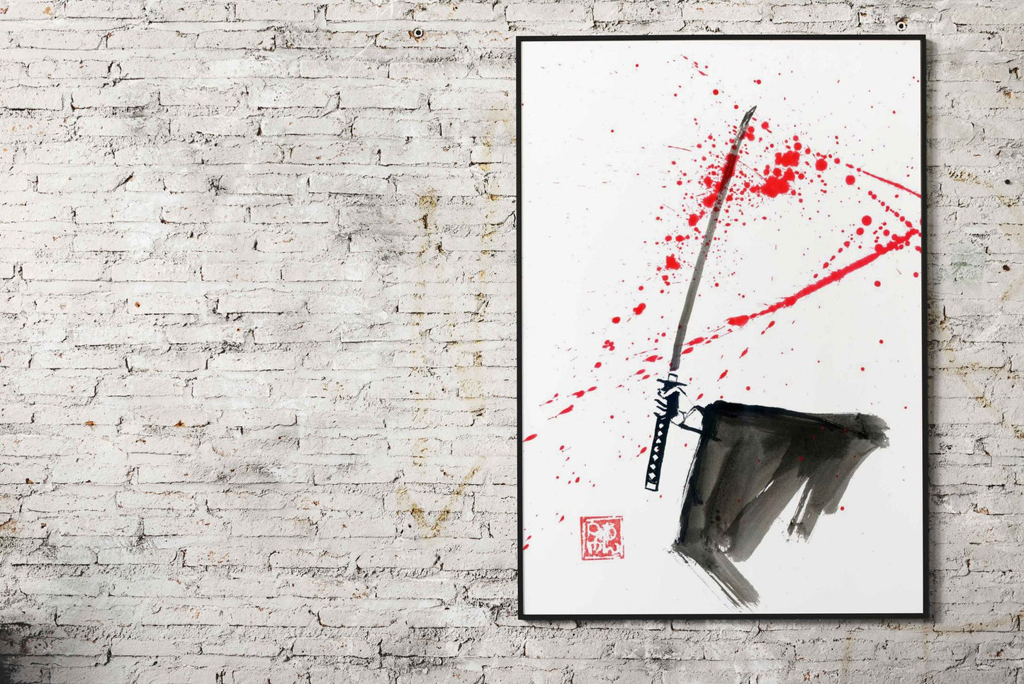 bloody katana Asian Style Poster | Wall Art for Home & Office | High-Quality Print
