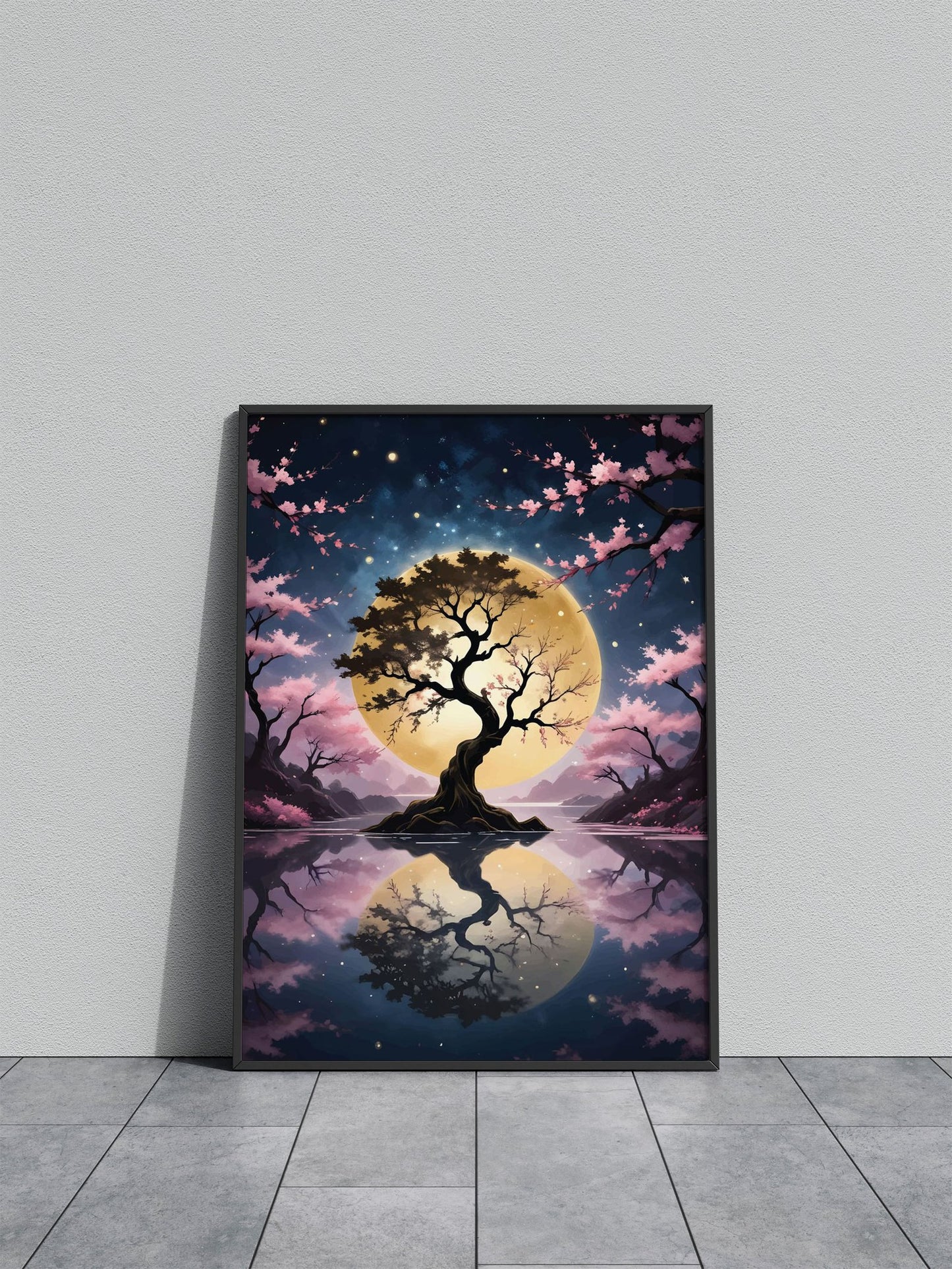 bonsai Fantasy Landscape Asian Style Poster | Wall Art for Home & Office | High-Quality Print