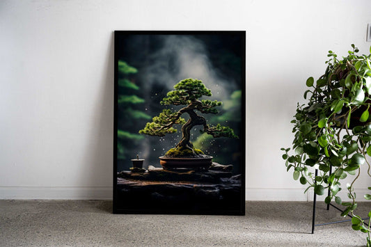 bonsai tree nature Asian Style Poster | Wall Art for Home & Office | High-Quality Print - High-quality vinyl skin w