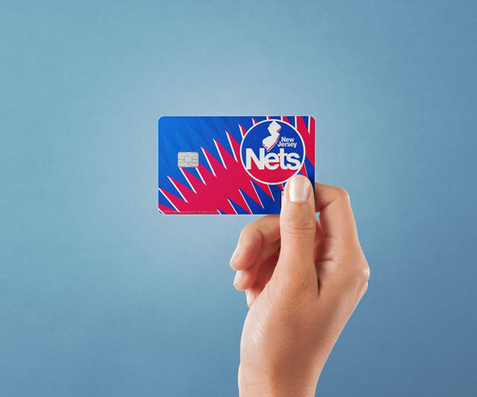 Brooklyn Nets Uptempo Hardwood Classics Design | Credit Card Sticker | Small Chip | Credit Card Skin