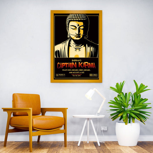 buddha print Asian Style Poster | Wall Art for Home & Office | High-Quality Print - High-quality vinyl skin wrap de