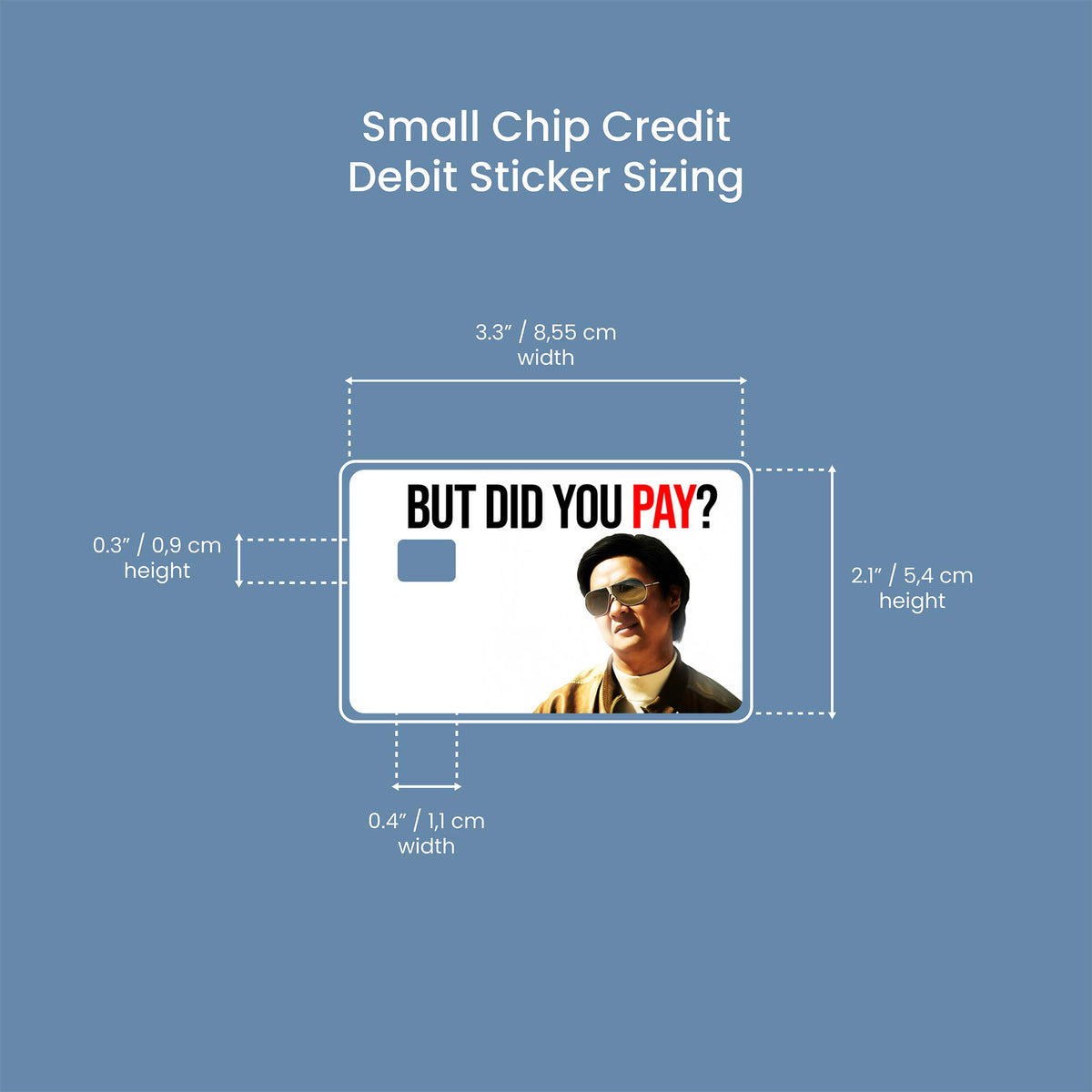 But Did You Pay - Premium Vinyl Credit Card Skin Cover by Wonderwallsboutique