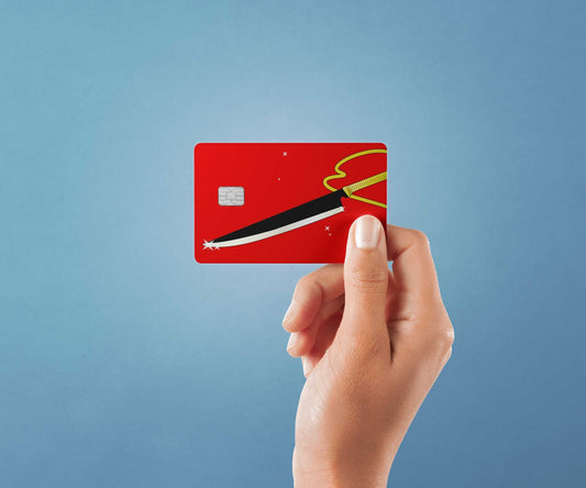 Butcher Sword Design | Credit Card Sticker | Small Chip | Credit Card Skin