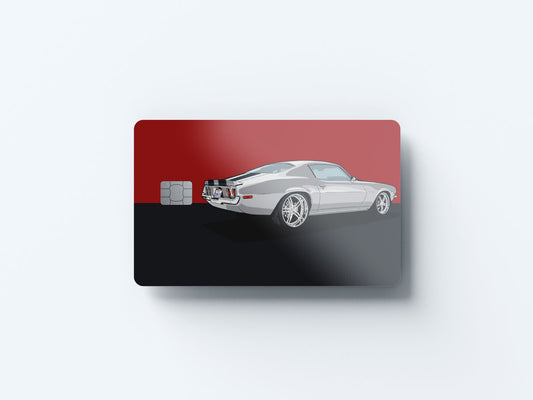 Watercolor camaro design | credit card sticker | small chip | credit card skin for nursery and home wall decor.