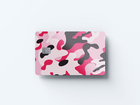 Watercolor camo pink design | credit card sticker | small chip | credit card skin for nursery and home wall decor.