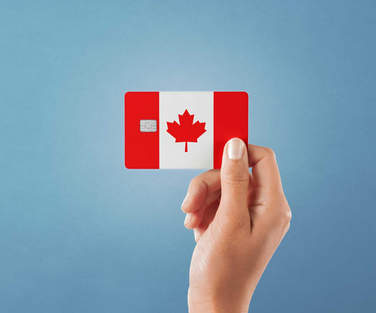 Watercolor canada design | credit card sticker | small chip | credit card skin for nursery and home wall decor.