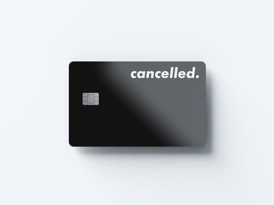 Watercolor cancelled design | credit card sticker | small chip | credit card skin for nursery and home wall decor.