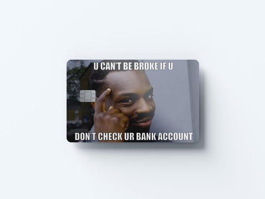 Watercolor can't be broke design | credit card sticker | small chip | credit card skin for nursery and home wall decor.