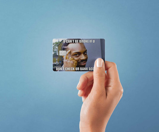Watercolor can't be broke design | credit card sticker | small chip | credit card skin for nursery and home wall decor.